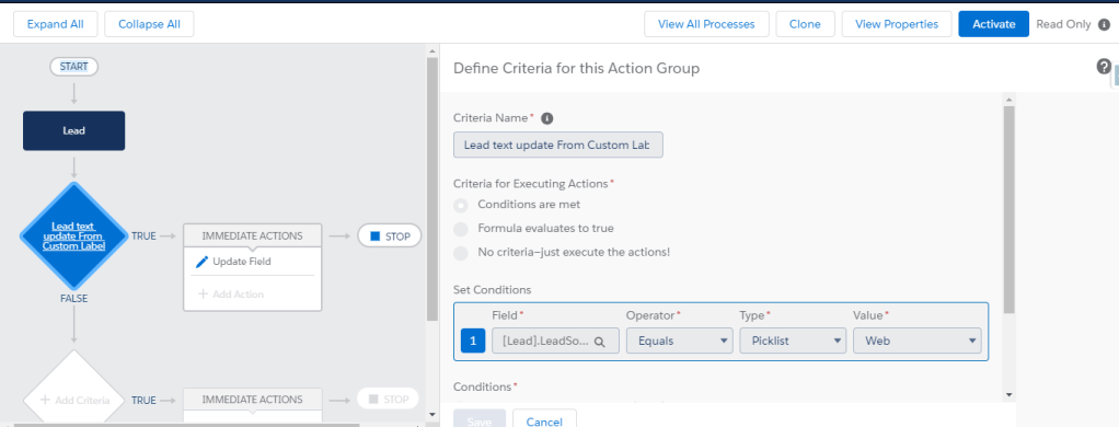 D2 Processbuilder How to use Custom Label in Process Builder? – SFDC Learners